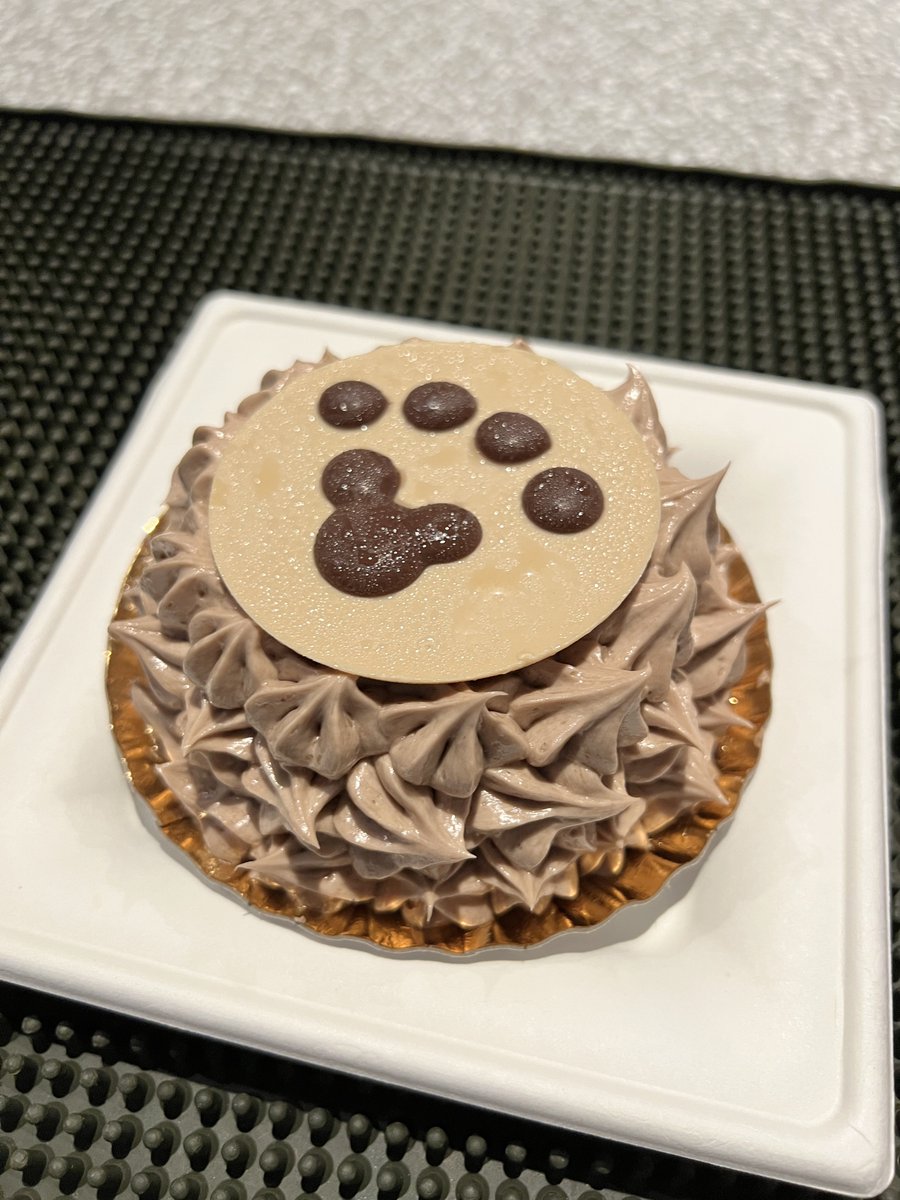 mickeynet028's tweet photo. クリスマスメニューますば、ダッフィーブラウニーから🧁

肉球プレート可愛過ぎます🥰
意外と大きくてそして重い💦

お味は、これぞアメリカブラウニーな感じの甘ーーーーーーい！！！！でした😅
可愛いから許す👍

#MNWDW #WDW #2024Nov  #WaltDisneyWorld #ディズニーワールド #ウォルトディズニーワールド 
#ハリウッドスタジオ #HollywoodStudios 
#ジョリウッドナイト #JollywoodNights  #ジョリウッド