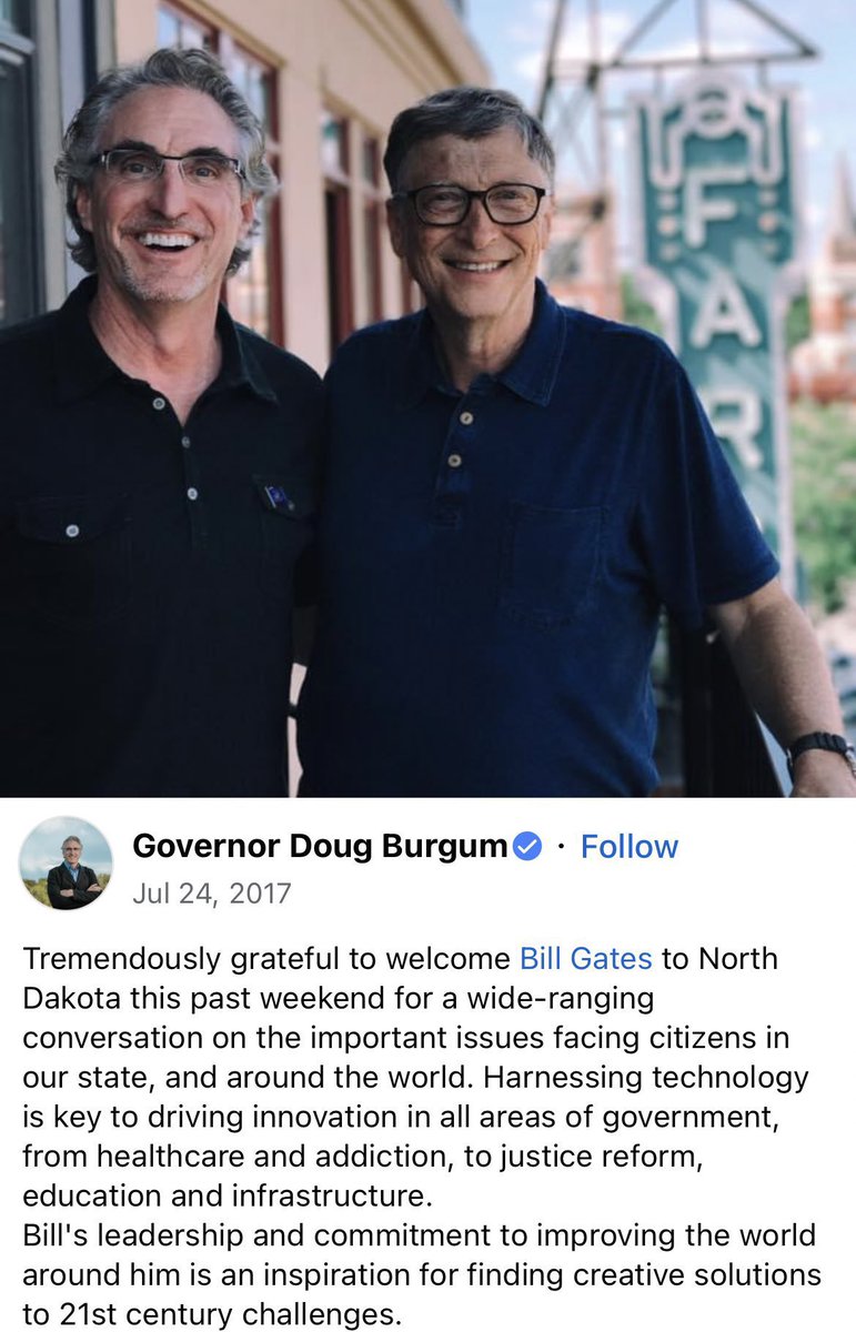 jenny_jangles's tweet photo. @MGadsden1776 So I’ve seen posts about Burgum being close with Bill Gates. I liked him at first but now I don’t know. What’s your thoughts on this Gads? I’m split lol https://t.co/HCBDiuREEg