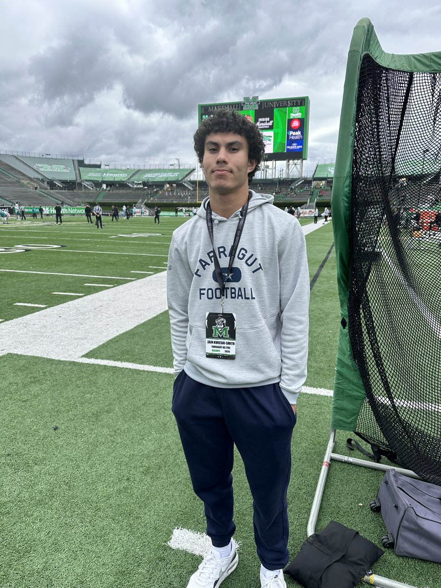 Zain Kureshi-Smith (@kureshi_smith) on Twitter photo Had a great visit today with <a href="/HerdFB/">Marshall Football</a>
Thank you!
<a href="/CoachHuff/">Charles C. Huff</a> <a href="/sydaspears/">Sydney Spears</a> <a href="/CoachJGalante/">Johnathan Galante</a> <a href="/LeeSmith/">Lee Smith</a> <a href="/triplefknox/">Triple F Elite Sports Training</a> <a href="/FarragutFB/">Farragut Football</a> <a href="/G_COURT6/">Geoff Courtney</a> Had a great visit today with <a href="/HerdFB/">Marshall Football</a>
Thank you!
<a href="/CoachHuff/">Charles C. Huff</a> <a href="/sydaspears/">Sydney Spears</a> <a href="/CoachJGalante/">Johnathan Galante</a> <a href="/LeeSmith/">Lee Smith</a> <a href="/triplefknox/">Triple F Elite Sports Training</a> <a href="/FarragutFB/">Farragut Football</a> <a href="/G_COURT6/">Geoff Courtney</a>