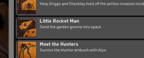 DaveOshry's tweet photo. HEY!

If a bunch of your Half-Life 2 achievements are missing you need to go launch the old standalone Episode 1 and 2 apps at least once, load a save then go back to the new Half-Life 2 app and open Episode 1/2 and they'll pop

Almost had a heart attack thinking I lost my Gnome. https://t.co/OMz7teNnKq