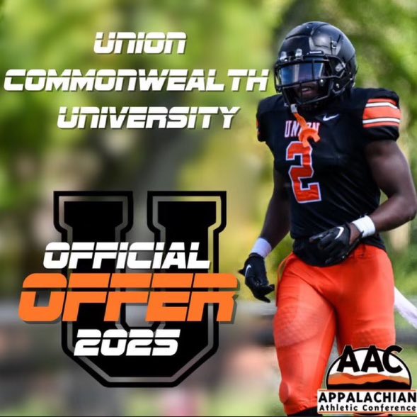 Jaquan Benton (@jaquanbent44861) on Twitter photo Blessed to receive an official offer from Union Commonwealth University after a great visit today! Big thanks to coach Hundley and #onedreamtour
<a href="/OSHSFootball/">Oliver Springs Football</a> <a href="/UnionBulldogs/">#RepTheU</a> <a href="/WEAREDBLOCK/">Dunstan Kendrick</a> Blessed to receive an official offer from Union Commonwealth University after a great visit today! Big thanks to coach Hundley and #onedreamtour
<a href="/OSHSFootball/">Oliver Springs Football</a> <a href="/UnionBulldogs/">#RepTheU</a> <a href="/WEAREDBLOCK/">Dunstan Kendrick</a>