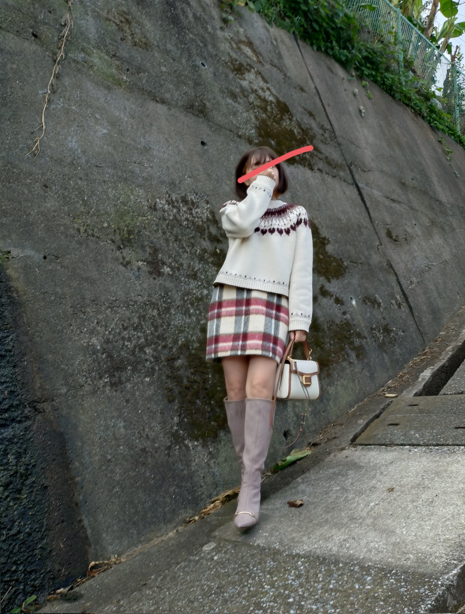 ワンピース her lip to Mondrian Tweed Mini Dress Her lip to Mondrian Tweed Mini Dress M