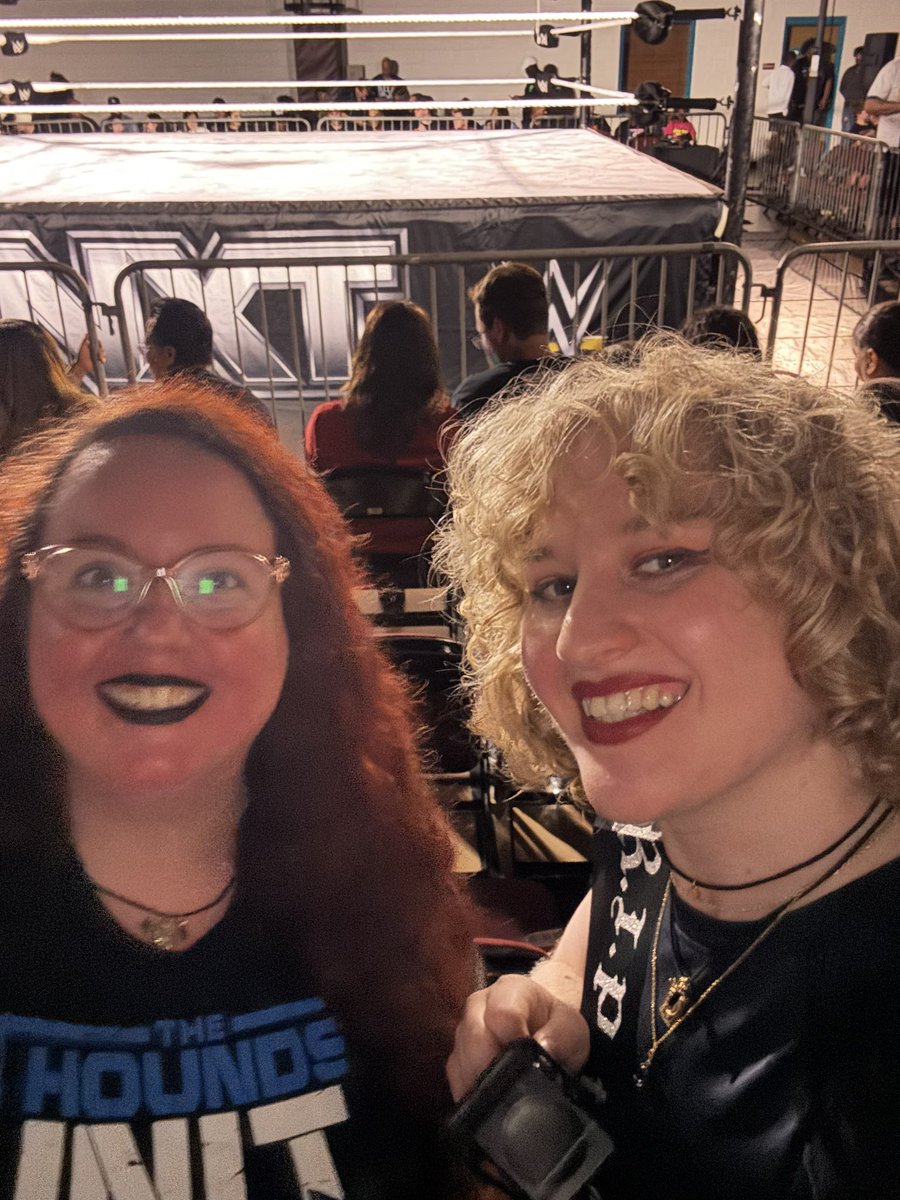 With bestie, my tag team partner, who introduced me to the world of wrestling in the first place
Nobody id rather be here with 
Featuring my little steel chair #nxttampa #dirty30