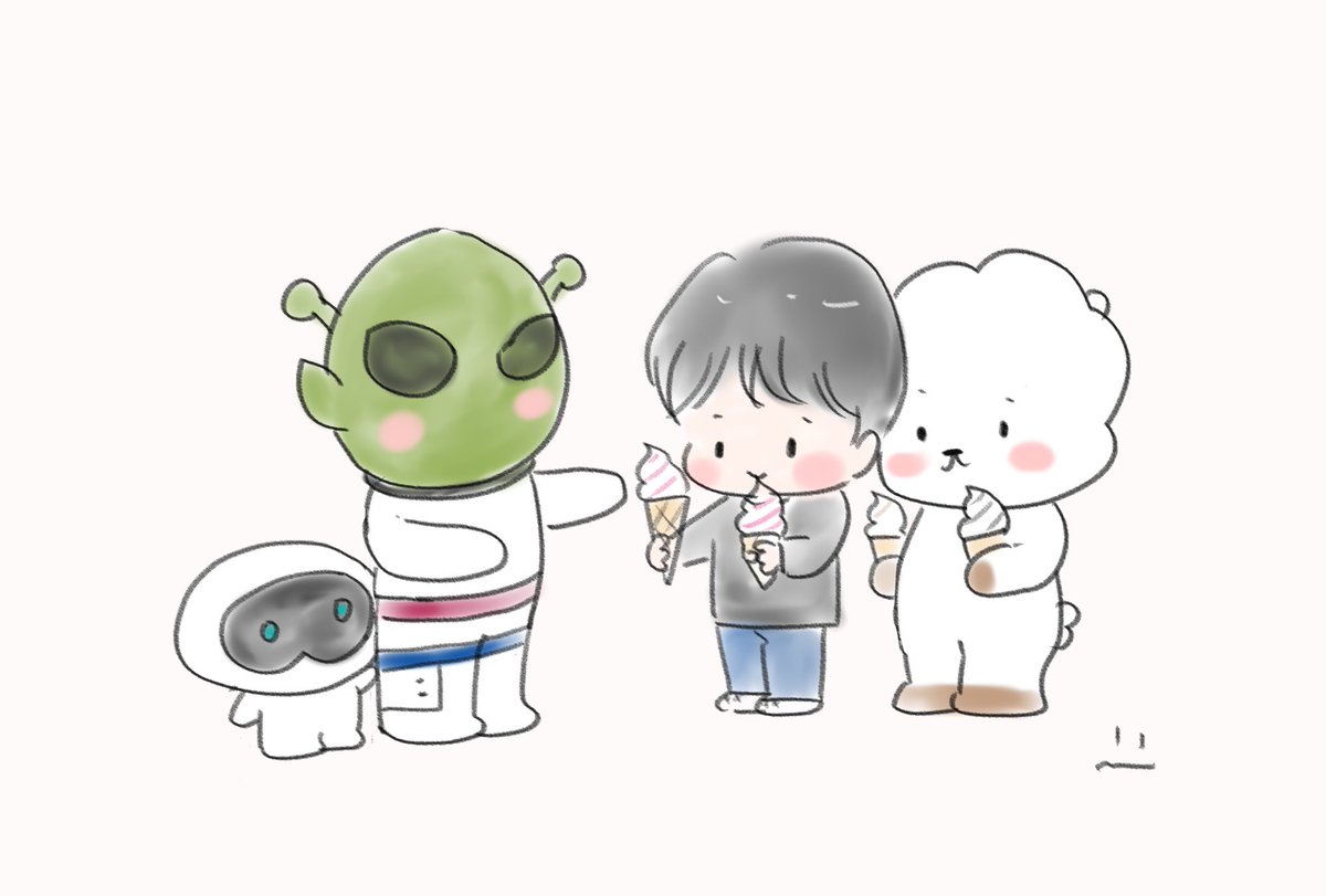 New friend👽💜
今日も楽しみ😊