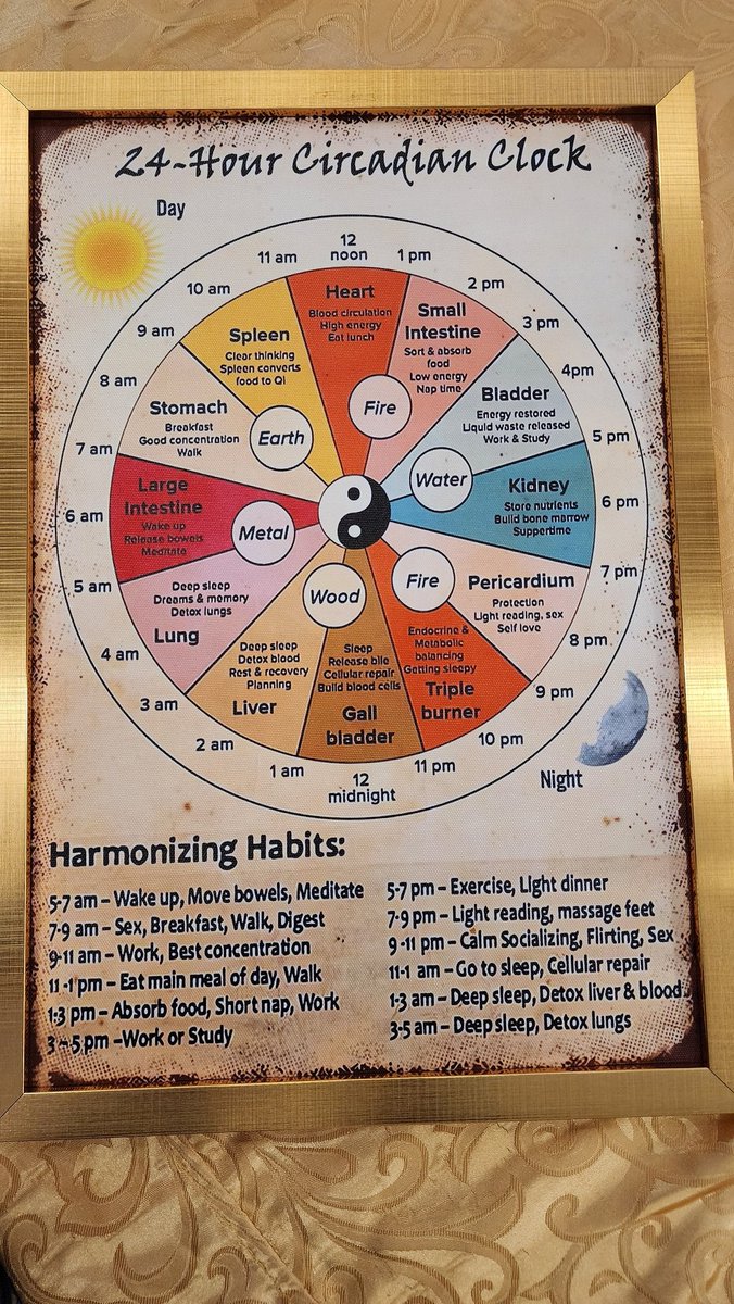 bongvlaurel's tweet photo. Do you how to read this?
The 24-hour Circadian Clock represents your body’s natural rhythm of physical, mental, and behavioral changes that roughly follow a 24-hour cycle. It is influenced by light and darkness in your environment.
#NATUROPATHY
#PITAHC
#DOH https://t.co/SrZ9TfvAZA
