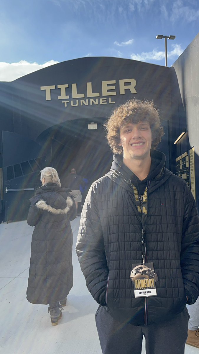 Devincraig2026's tweet photo. I had an excellent time today at @BoilerFootball! Thank you for having me @JSimmons_Purdue. The facilities and atmosphere were great, I hope to be back soon! @Coach_Walters @CoachAcy2 @CoachNatePurdue @KyleNeddenriep @QBHitList @SWiltfong_ @AllenTrieu @Bryan_Ault @IndianaPreps @PrepRedzoneIN @IndyWeOutHere @hunt_Rob @GeorgeBremer4