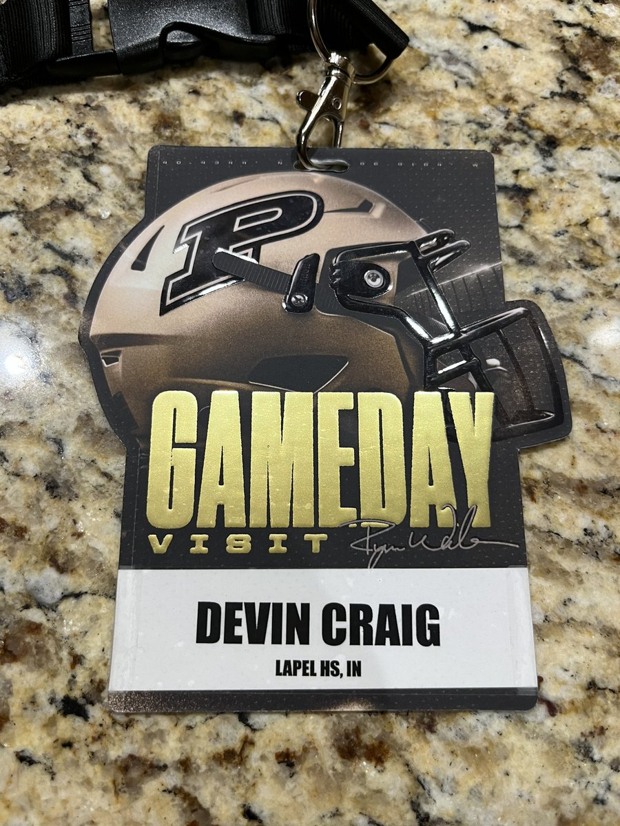 Devincraig2026's tweet photo. I had an excellent time today at @BoilerFootball! Thank you for having me @JSimmons_Purdue. The facilities and atmosphere were great, I hope to be back soon! @Coach_Walters @CoachAcy2 @CoachNatePurdue @KyleNeddenriep @QBHitList @SWiltfong_ @AllenTrieu @Bryan_Ault @IndianaPreps @PrepRedzoneIN @IndyWeOutHere @hunt_Rob @GeorgeBremer4