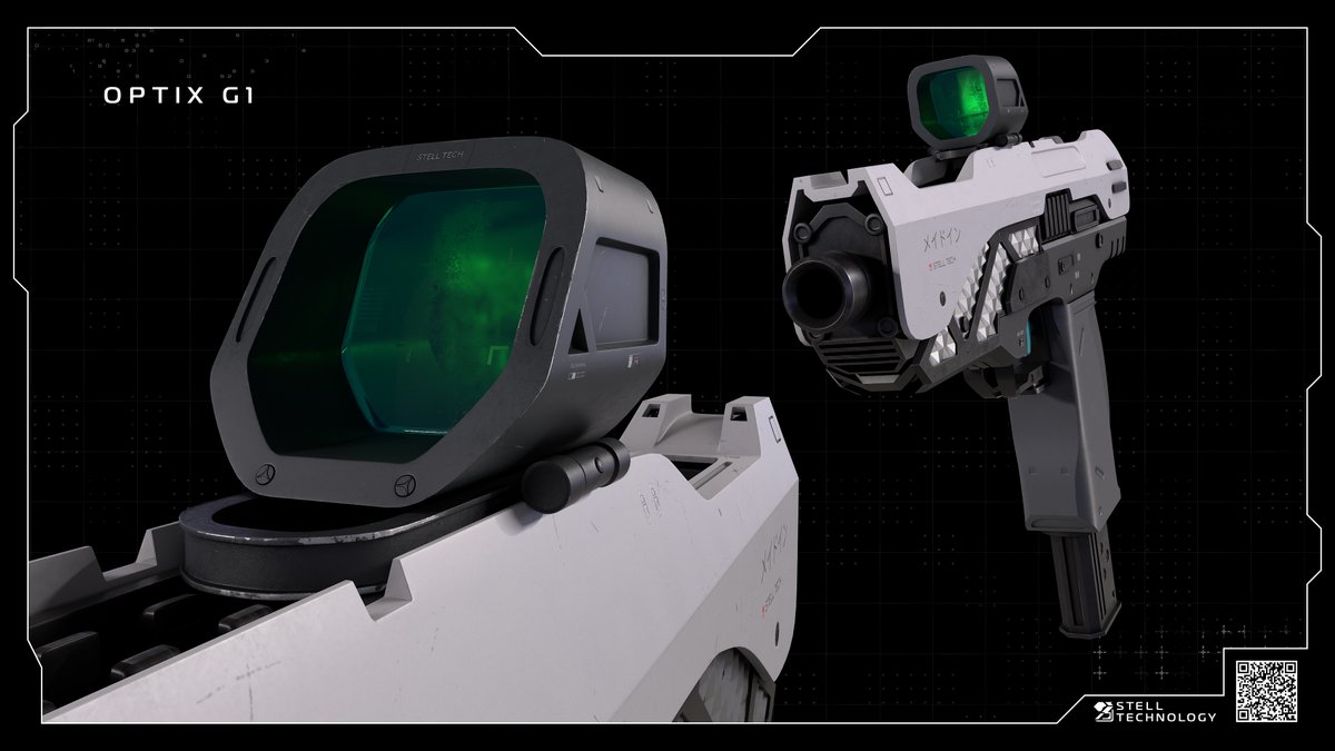 stellstudio's tweet photo. OPTIX G1 | STELL TECH
Full project on ArtStation: https://t.co/mCnsSvr1RO
#GameDev #3DArtist #B3D #Blender #SciFi #WeaponConcept #WeaponDesign #Weapon #StellTech #Cyberpunk #StellTechnology #Concept #Stell #StellStudio #VanyaStellar https://t.co/rGwJ5DJiO0