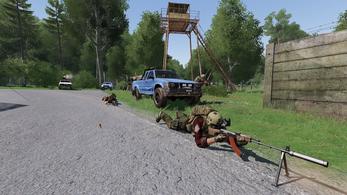 CTFArgusArma's tweet photo. This week Argus assisted Grozovian Army survivors in defending themselves from Russian and CSAT aggression, all the while they exchanged fire themselves.

Argus were able to extract a key Grozovian VIP.

Interested, link in bio. #arma #arma3 #armaplatform
@ArmaPlatform https://t.co/ZlGhLoB4zm