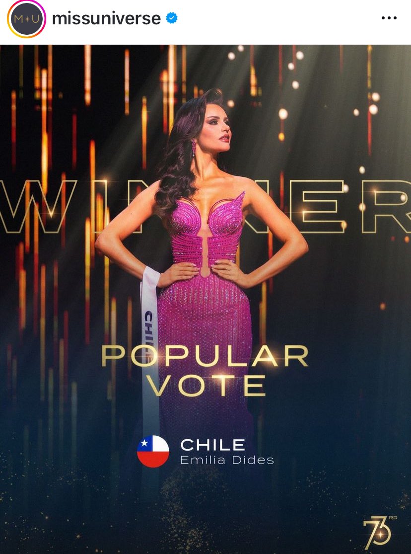 El mundo no lo sabe, pero Emilia Dides logró que Chile se uniera para hacer campaña por ella🔥

Y VALIÓ CADA MALDITO SEGUNDO😭🇨🇱
#MissUniverse2024 #UniversoDides