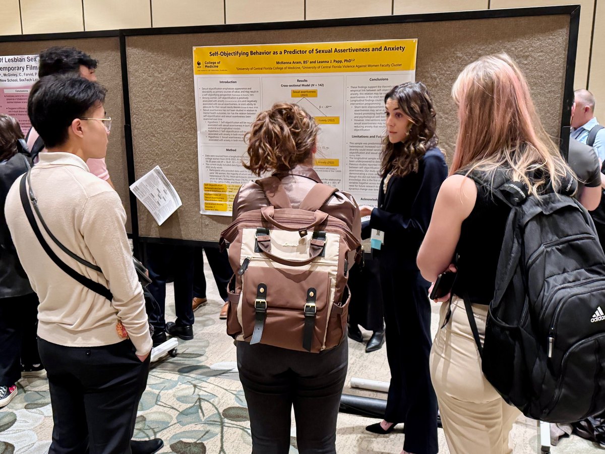 Congratulations to my <a href="/UCFMed/">UCF College of Medicine</a> FIRE mentee, McKenna, who expertly presented her findings at #SSSS24! Attendees’ enthusiasm for sexuality research and building community is palpable. This was my first time at SSSS, and I’m excited to return in the future!