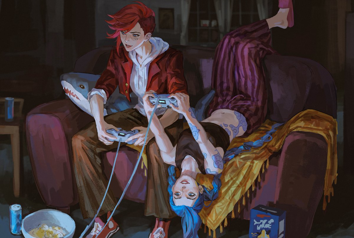 I want them to be happy together and do sisterly activities so bad #Arcane #Vi #Jinx