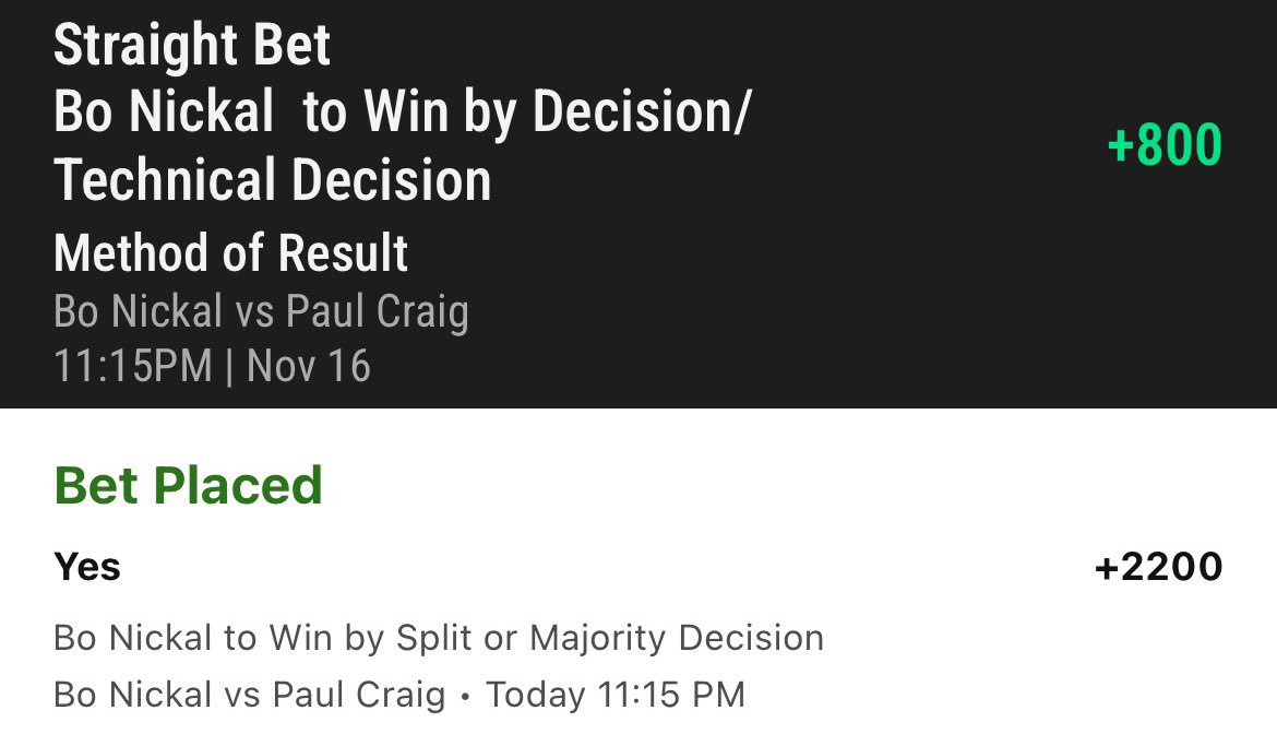 stimsimm's tweet image. Collab with @StimmSal 🥊

Bo by decision feels a bit too wide tonight. This is being priced as if he’s a KO artist which we’re simply not convinced he is. Sub is always a threat, but we like the chances of him controlling this fight and going the distance at the prices given.