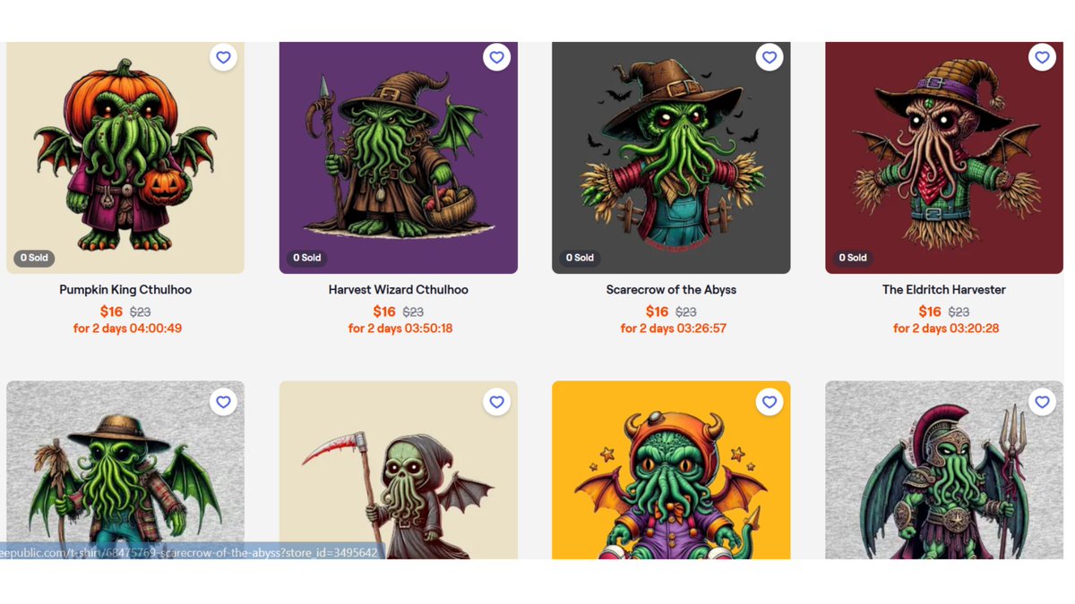 tentacletreasr's tweet photo. 🌌✨ Summon the Season with our exclusive Cthulhu Creations! 🐙🎃 
🛒 Get yours now at Tentacle Treasures https://t.co/zEssBYS6OV– Tees only $16 for a limited time! 
#Cthulhu #Lovecraft #TentacleTreasures #CosmicHorror https://t.co/YaBgFQO8Mo