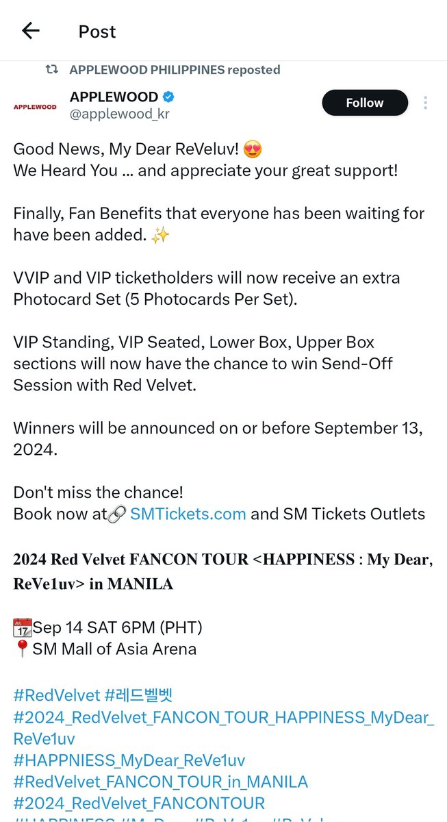 chhyaus's tweet photo. skl regarding fan benefits, nung rv, they've upgraded lahat ng benefits. nakikinig naman si 🍎🪵 pero mahhighblood muna ng slight tska last minute ang changes. so try niyo lang 😉

eto yung inupgrade niya nung rv https://t.co/qBkJyJoVLw