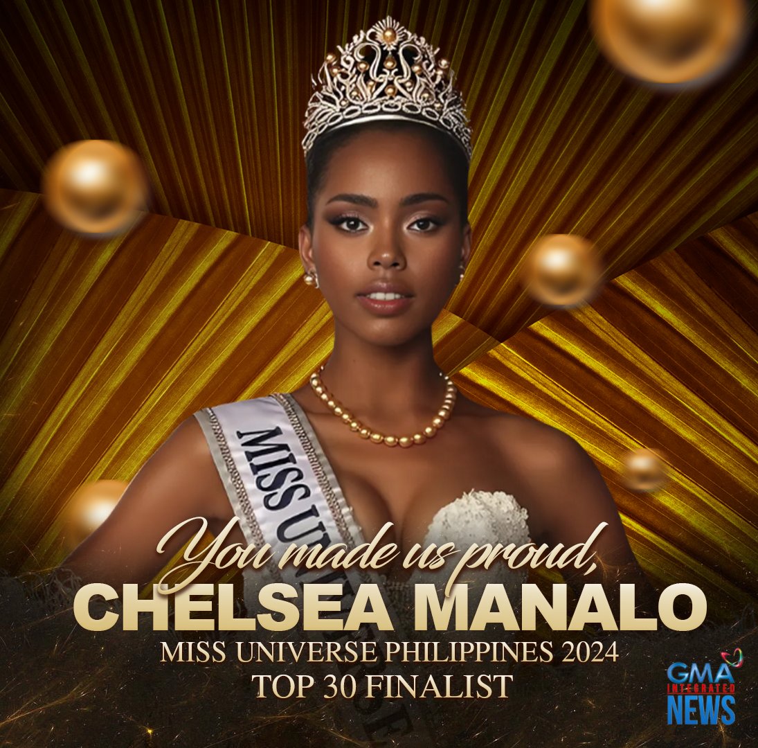 gmanews's tweet photo. YOU RAISED OUR FLAG WELL, CHELSEA! 🇵🇭

Philippine bet Chelsea Manalo ended her journey to the Miss Universe 2024 after getting in the top 30 finalists.

#MissUniverse2024 https://t.co/PasDjzdIPf