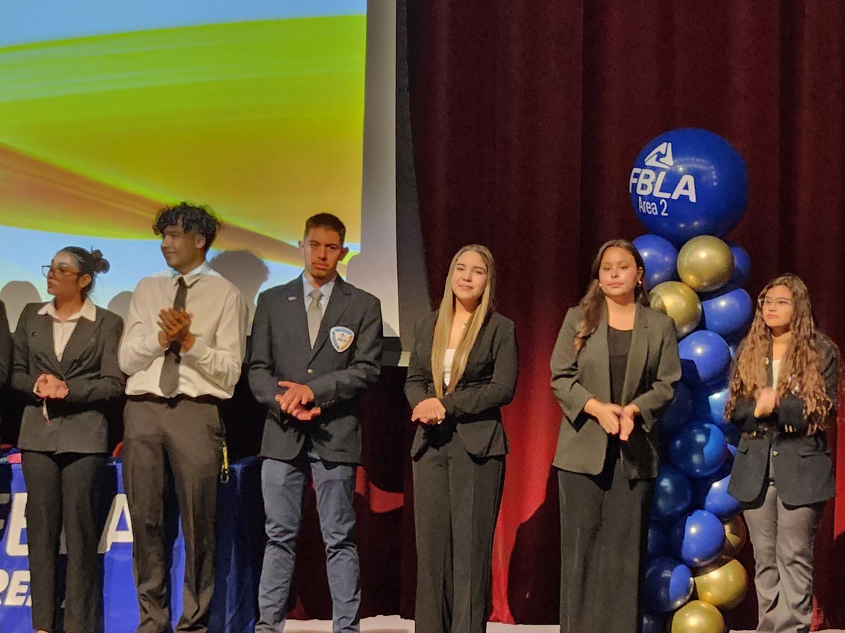 JoseLSilvaSmith's tweet photo. Special thanks to my @TornilloISD FBLA Chapter President, Ayleen, for representing us on stage today during the Area 2 FBLA Leadership Conference Awards Ceremony. Ayleen, you rock! โค๏ธ๐๐ #TISDProud #TornilloISD #THSFBLA #TornilloCTE #FBLAArea2 https://t.co/Vguvz7xyUO