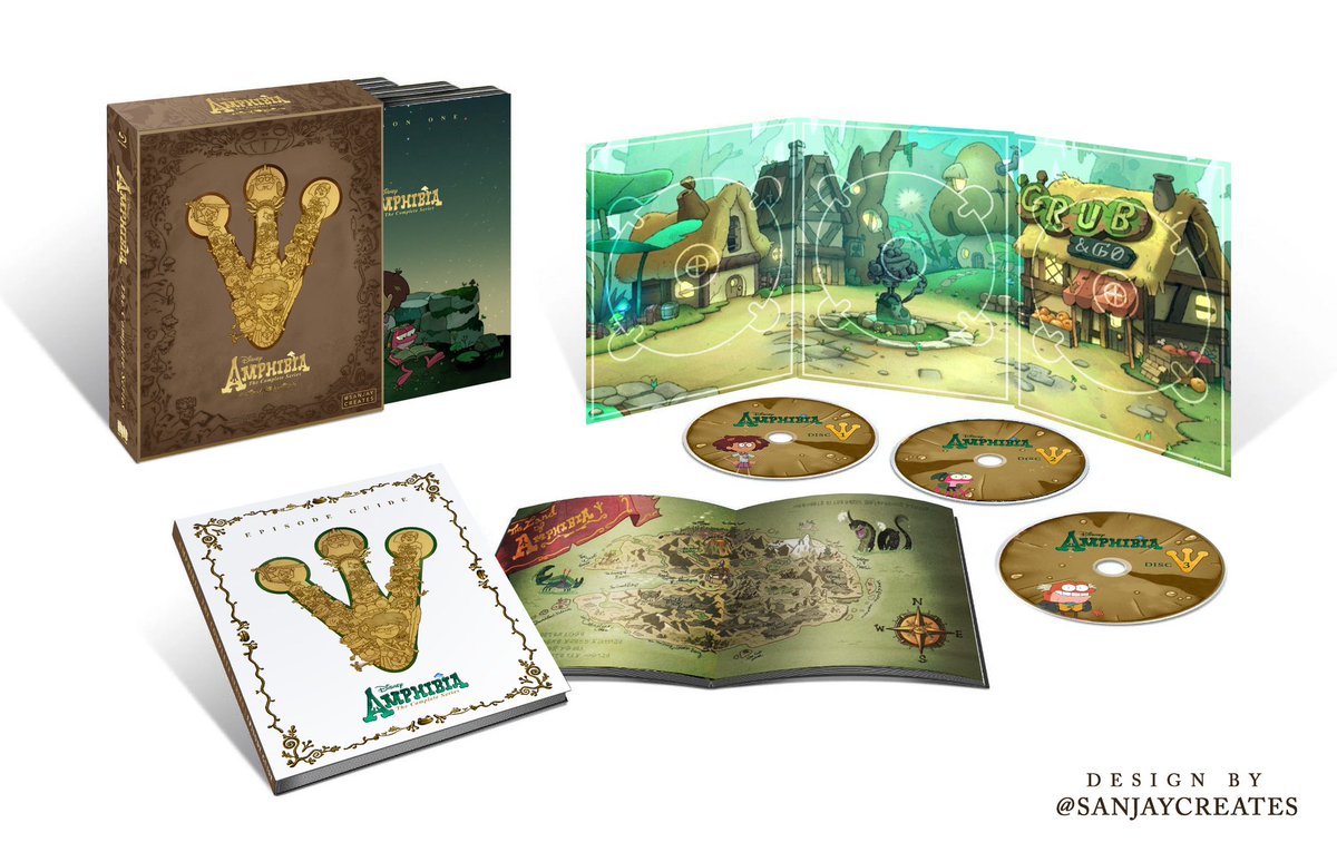 SanjayCreates's tweet photo. Amphibia - Series Blu-ray
Fan Design + Illustration
#PhysicalMedia
Stoked to see @DrewTailored is writing an “Art of” Book, I was inspired by its cover!No idea if @Radrappy will see this, but I’ve seen fans using the #AmphibiaShout hashtag to manifest this from @Shout_Studios https://t.co/7ATY3NZQKp
