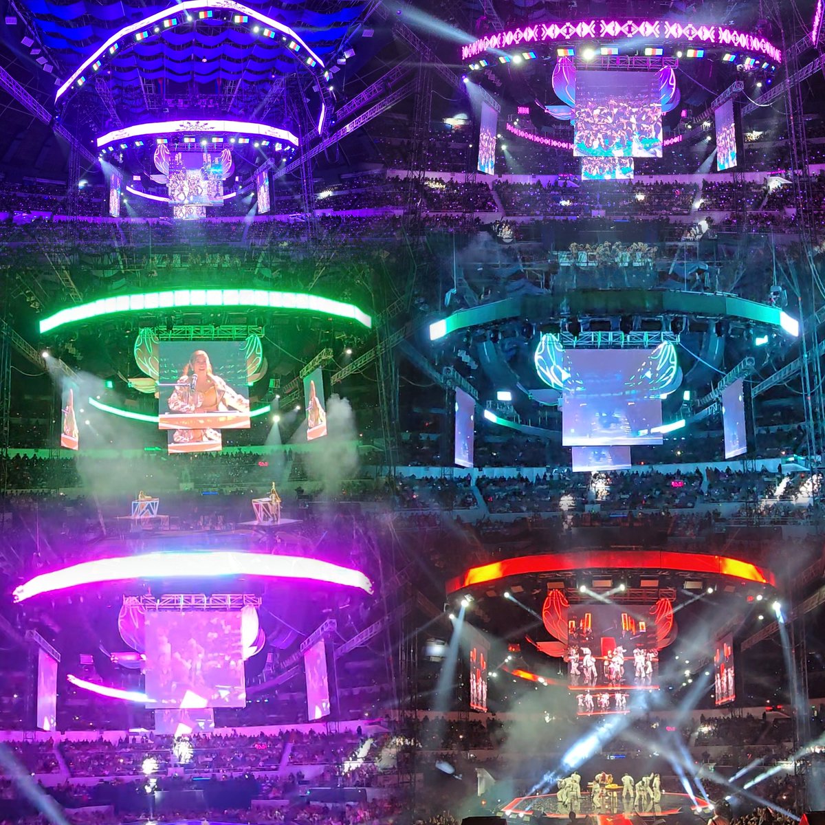 binisavvy's tweet photo. #BINI truly set the standard for a concert experience—from the production numbers and stage machinery to the wardrobe. And just look at this stunning stage! You have no idea how obsessed I am with this. 

#GrandBINIverse https://t.co/RBauGZxFCH