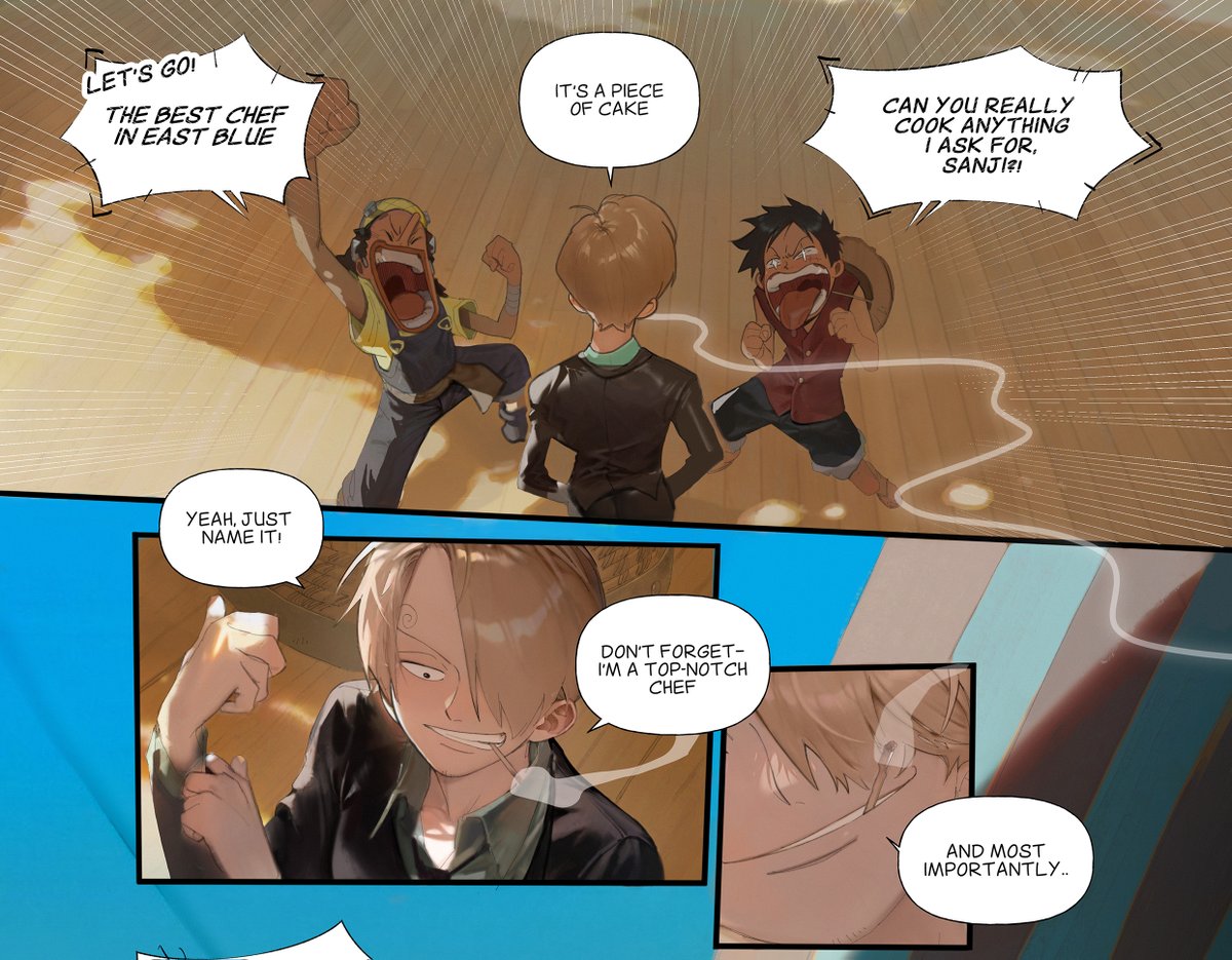 OLU_1132's tweet image. 《The Deal &amp;amp; The Meal 》(All 59P)  
P1-P3
 #ゾロサン #zosan
(Total of 5 pictures, one is in the comments.)