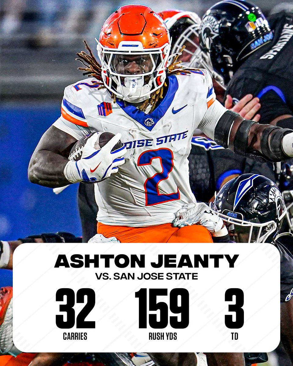 THE ASHTON JEANTY TRAIN CONTINUES TO ROLL 🔥🔥 HIS SIXTH GAME WITH AT LEAST  THREE TOUCHDOWNS THIS SEASON 😤