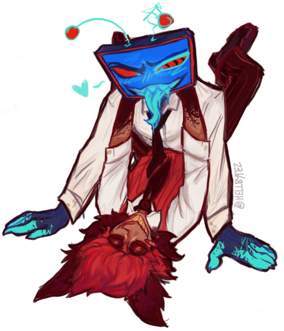 honeybite6's tweet photo. [🦌📺]

quick office break,, 💢 /// 
#RadioStatic #RadioStaticweek #VoxHazbinHotel #AlastorHazbinHotel #HazbinHotel #VoxSwitchWeek #Magma https://t.co/SoljGS1f1h