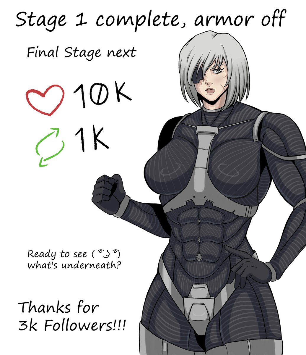 Congrats!! Our lady got her armor off!!
Now what does it lay underneath?

Reach the goal and see the results!!