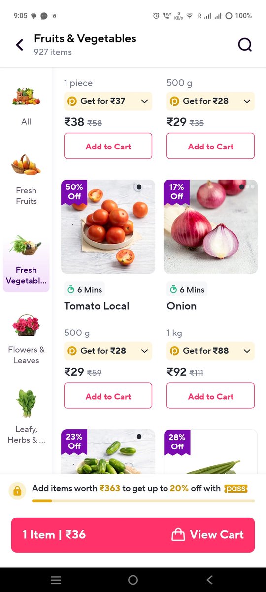 vishnu_j_p's tweet photo. @ZeptoNow Wow! Two different prices for onion in iOS and android, at same time! https://t.co/9QFyfmbBta