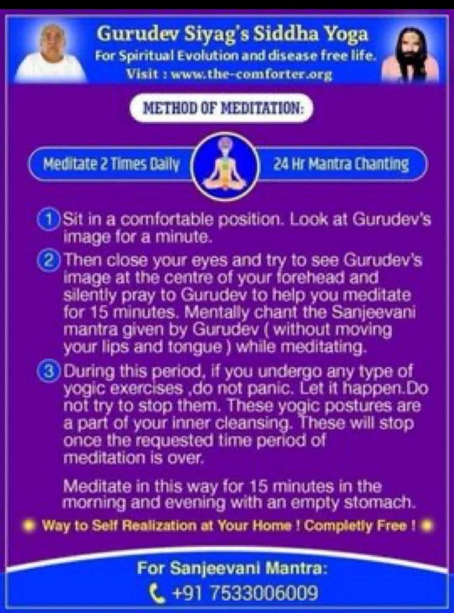 SkG1206's tweet photo. @1981bhs GurudevSiyag’sSiddhaYoga #Online #Initiation #Chanting #Meditation #KundaliniAwakening #AutomaticYoga #HolisticHeal #cure #wellness #Peace #Mindfulness #Enlightenment #Intution #Transformation #SelfRealisation #Soul #Energy #Spirit #ScienceAndPeaceWeek https://t.co/EAyWdjoVmX