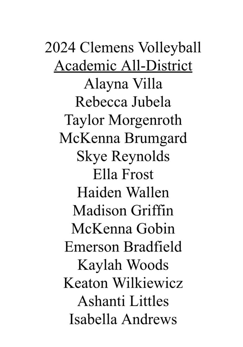 The celebrations keep rolling in! Congrats to our Lady Buffs who made the Academic All-District Team! We are so proud of your hard work on the court AND in the classroom!🤓🏐