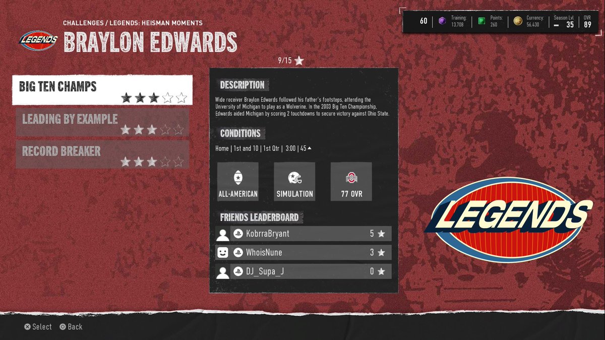 TFO_Dooku's tweet photo. @EASPORTSCollege why are my challenges not giving me Maximum stars where I’m doing everything needed to get 5 stars on each challenge. Please Help!!! https://t.co/0olnx8FHKq