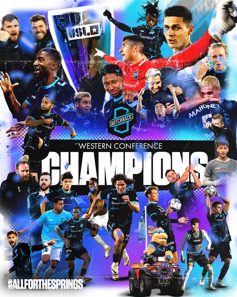 NOW INTRODUCING YOUR WESTERN CONFERENCE CHAMPS!!!!

#allforthesprings #switchbacksfc