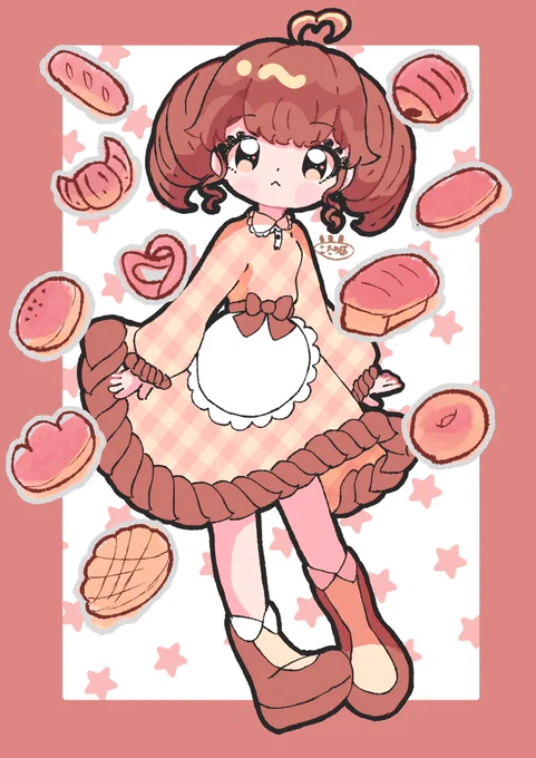 パンの森ガール#創作#創作イラスト 