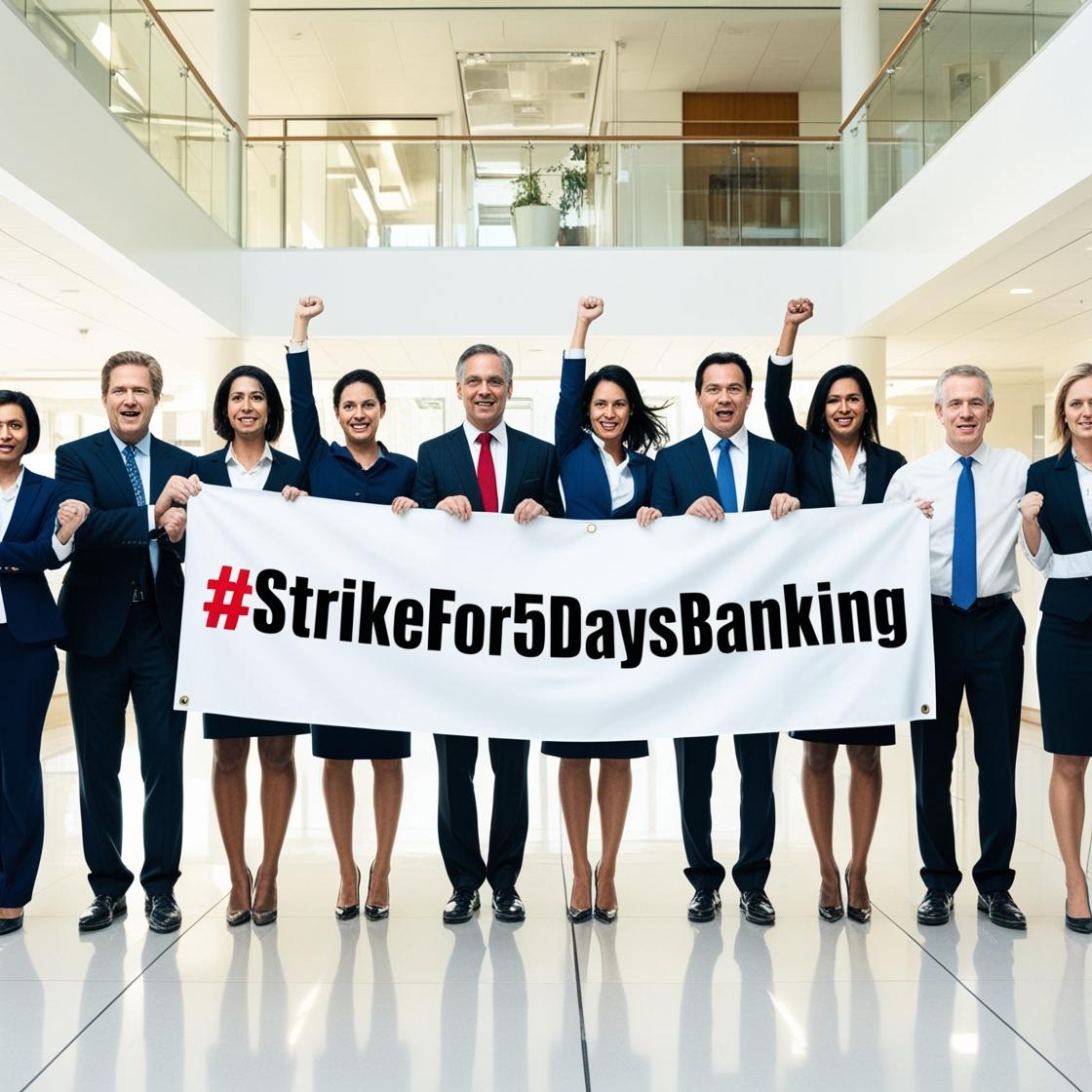 Tomorrow X trend #StrikeFor5DaysBanking
Sunday at 7 PM
Everybody requested for atleast 4 to 5 tweets.Modified time as per members view
Jai hind🙏