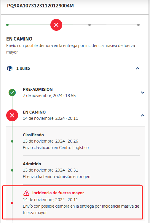 TioBytes's tweet photo. @CorreosAtiende mi paquete lleva ya unos cuantos días en el mismo estado "Incidencia de fuerza mayor".

Me podéis decir a que incidencia se refiere y cuando podrá avanzar? Era para un cumpleaños el jueves que viene y ya dudo que me llegue a tiempo... https://t.co/dyOXjTSqgu