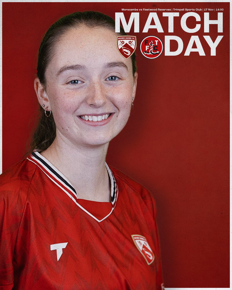 𝗜𝗧'𝗦 𝗠𝗔𝗧𝗖𝗛𝗗𝗔𝗬!

🆚 Fleetwood Town Reserves 
📍 Trimpell Sports Club, LA4 4UP 
⏰ 14:00 kick-off 

 #UTS 🦐 | #MORvFLE