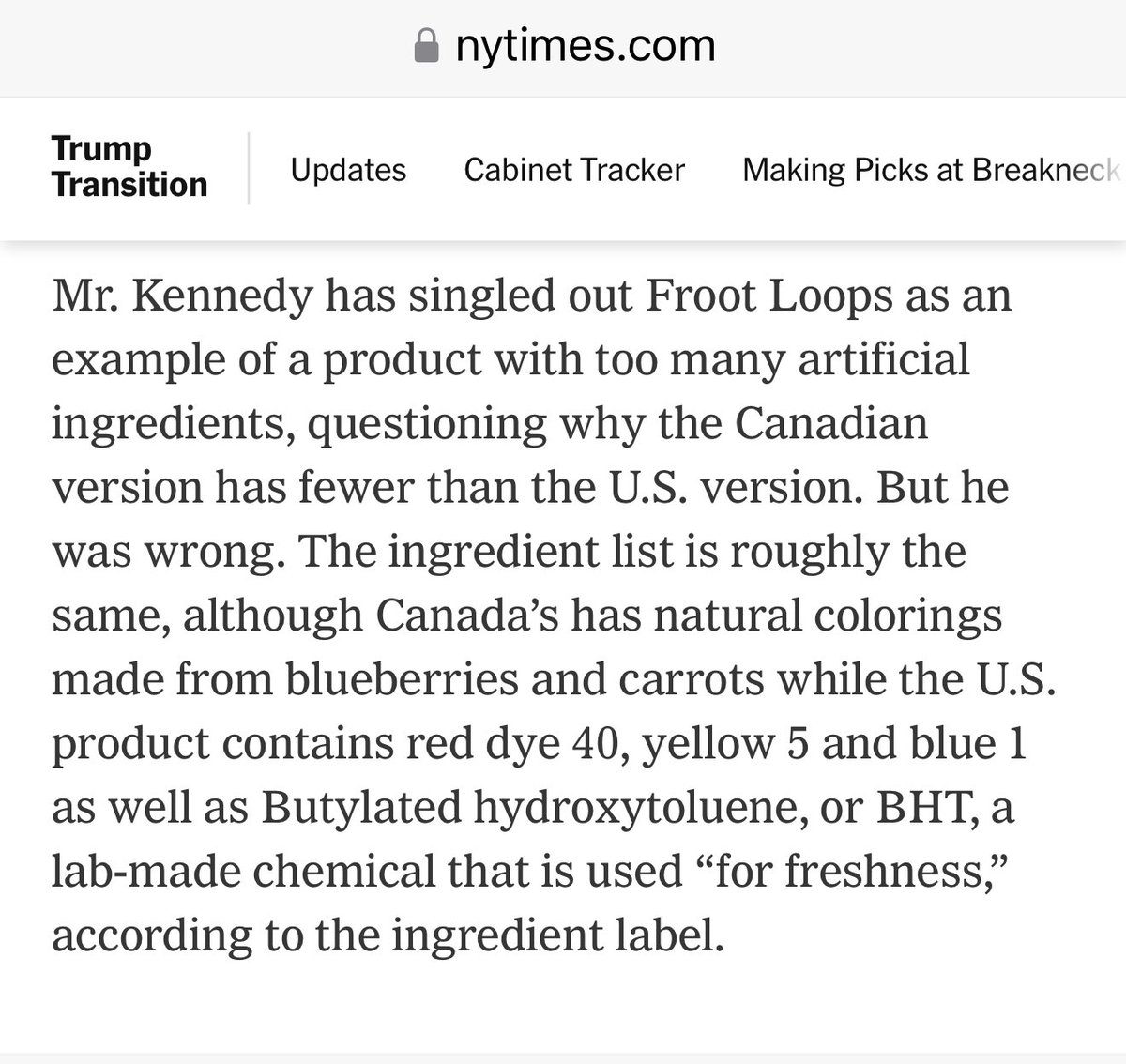 MrAndyNgo's tweet image. Synthetic doesn’t necessarily mean unhealthy or dangerous but imagine seriously writing this as New York Times reporters @By_CJewett and @julie_creswell did: