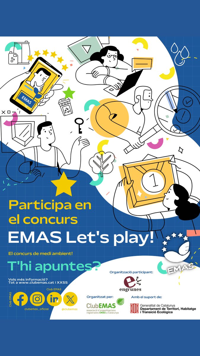 Estem treballant per a la concienciació interna d'una manera divertida! les persones treballadores d'Engrunes participen en el concurs.
#EMASLestsPlay