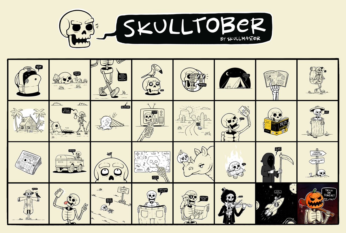 Gm fams☕️

Skulltober daily <a href="/drip_haus/">DRiP 💧</a> drops has been finished! Creating 31 drawings in 31days was a crazy idea and really huge achievement for me - Im really happy I was able to do this😤

I wanted to thank u all who supported me all this time🫶

Who got them all?👀