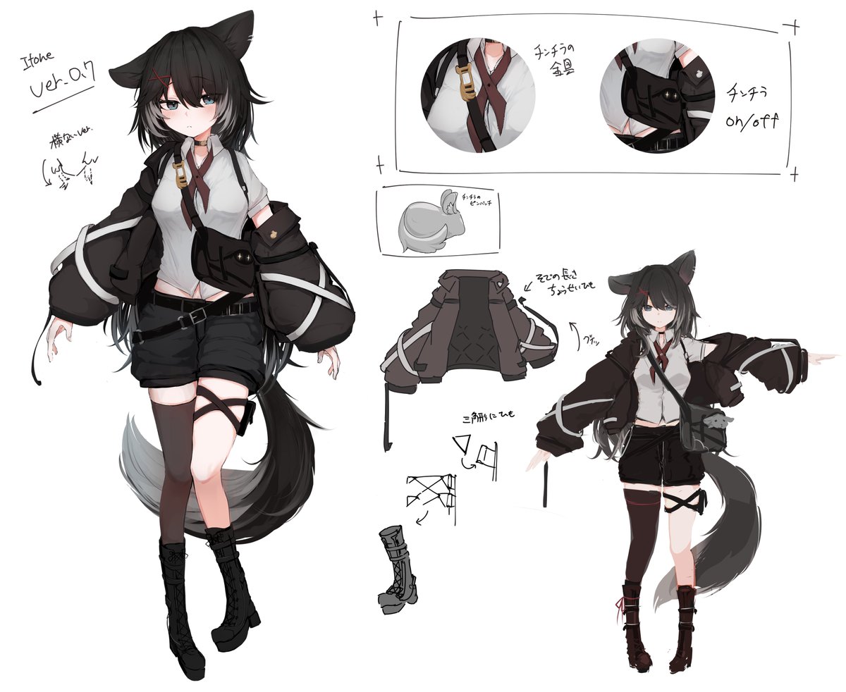mok4suke's tweet photo. AVAKIN'(@goLdentakasan)さんと一緒に現在絶賛制作中のVRCアバター
『イトネ』の立ち絵と制作途中ラフスケッチです

今月末発売予定なのでお楽しみに...！

#AVAKIN_3D
#ITONE_3D https://t.co/47fHW7OKkG