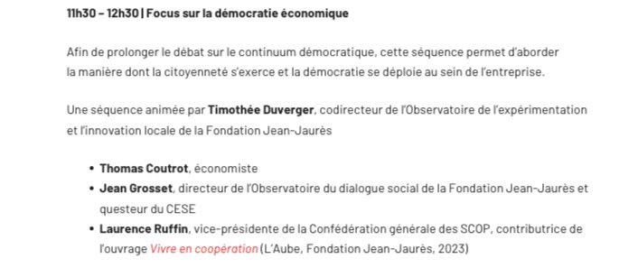 tduverger's tweet image. Demain au Conseil économique, social et environnemental à Paris, nous organisons un colloque sur « La France qui essaie ».

J’y animerai une belle table-ronde sur la démocratie économique pour renforcer la place des travailleurs dans les entreprises.

👉 jean-jaures.org/agenda/la-fran…
