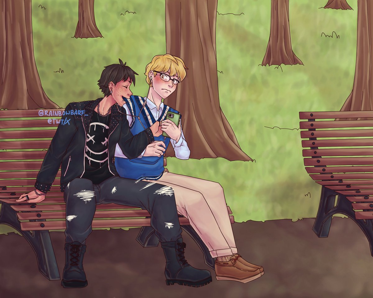 here's to another year of <a href="/tskymexchange/">TsukkiYama Exchange</a>!

i made punk!yamaguchi x preppy!tsukishima for <a href="/rainydaytay_/">Taylor</a> 💖 a real classic tsukkiyama AU 😌

there's two versions because i only realized a few days ago that i forgot to do the underlayer bleach for yams lmao
