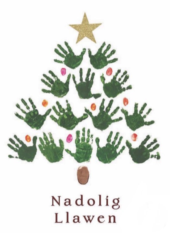 🎄Mae’r plant - gyda help Leanne Moeddolwen - wedi creu cerdyn ‘Dolig hyfryd eto eleni! Pecyn o 10 yn £8. Archebwch yma neu’n Cylch.

🎄The kids - with a bit of help from Ditsy &amp; Lee - have created a lovely Christmas card. Packs of 10 are £8.00. Please order here or in Cylch.