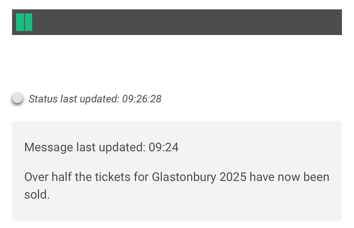 MathJ3X's tweet photo. Think I’ll give up now 😣
#Glastonbury https://t.co/u2KyWQWwr8