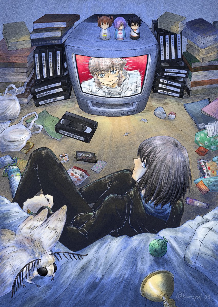 お気に入りのオベロンくん絵
ノイズ加工してみたらなんだかいい感じになった😌✨