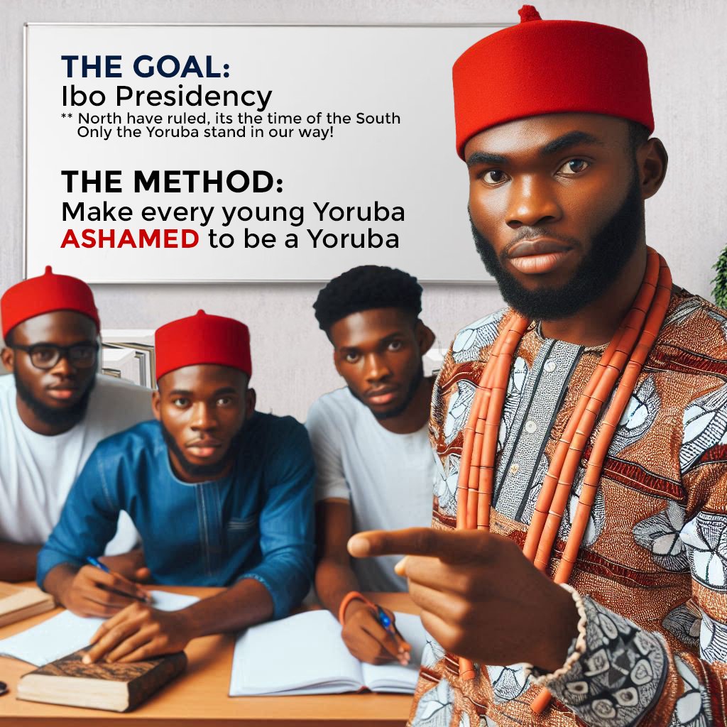 Boss_of_Lagos's tweet photo. Ibos know what they're doing and they're very effective at it. 

The question is You as a YORUBA do you know their plans for you?

START FROM HERE:
Make sure every Yoruba you know sees this.