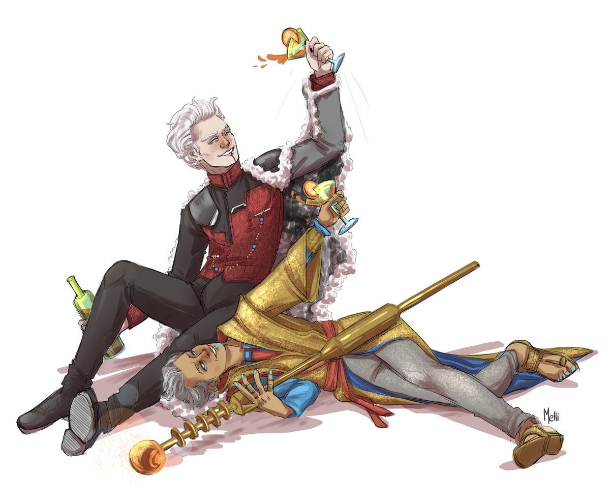 bluecrownedbird's tweet photo. Elders of the Universe partying~ 🍹🍸
#taneleertivan #endwigast #marvel https://t.co/VY0MBZ9O16