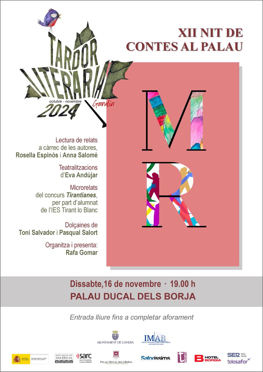 RosellaEspinos's tweet photo. 📖Quin plaer haver pogut contar els meus relats al Palau Ducal dels Borja de Gandia!
Gràcies, Rafa Gomar i @ClimentEsther per pensar en mi!! Sou genials❤️🫣
Ha sigut una nit, amb tots/es els participants, per a no oblidar. 📖❤️🫶🏻🫶🏻 #nitdecontesalpalau https://t.co/slwlZnMmrU