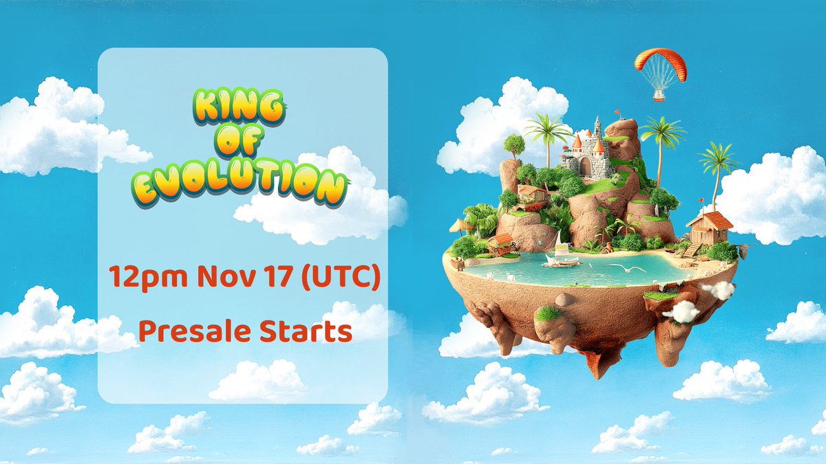 KOEWeb3Game's tweet photo. We are thrilled to announce that the pre-sale for #KingofEvolution is officially starting at 12 PM (UTC) on November 17th! 

Set your alarms and get ready to secure your spot in our vibrant universe and be among the first to experience the adventure! 

#Web3 #Gaming #PreSale https://t.co/hPEykChMaf