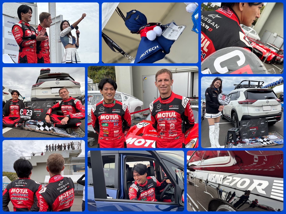 hocchi_racing's tweet image. 2024.11.16(sat) 今年も楽しかった里帰り♪😊
千代さん初参加でしたが、ロニー先輩とサーキット常連さんのおかげで初回から楽しめましたね😆
#AOG #湘南里帰りミーティング
#湘南里帰りミーティング2024
#AUTECH #NISMO #CR23 
#ロニークインタレッリ #千代勝正 #高岡みほ
#エクストレイルオーテック